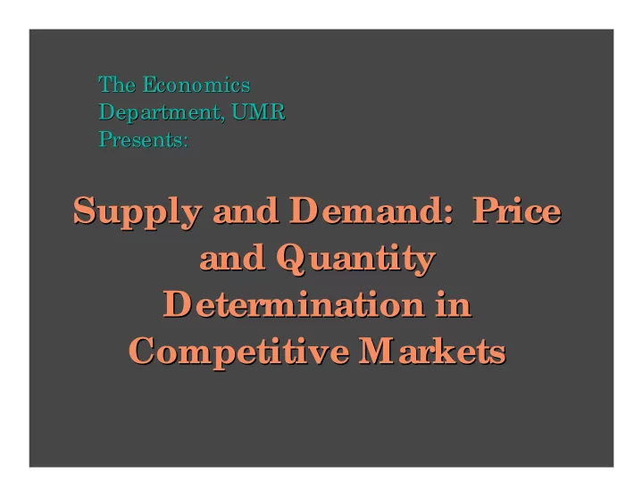 supply and demand price supply and demand price and