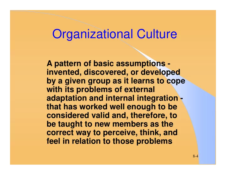 organizational culture