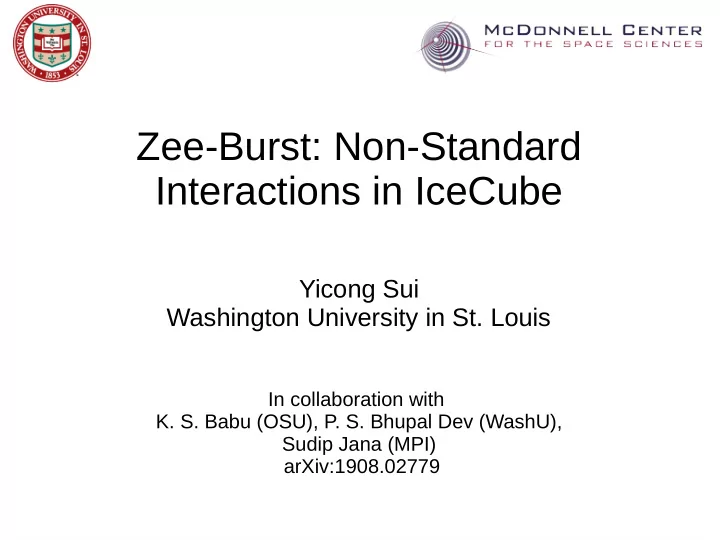 zee burst non standard interactions in icecube