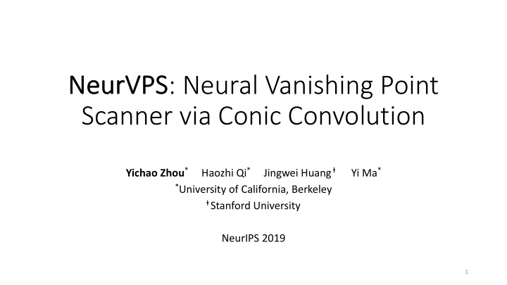 ps neural vanishing point scanner via conic convolution