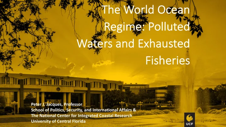 the the w world oce ld ocean an re regime polluted wa