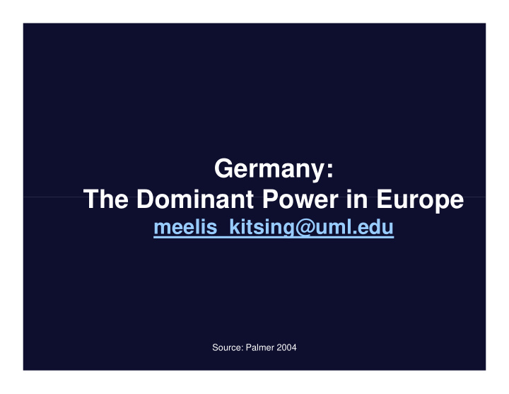 germany the dominant power in europe the dominant power