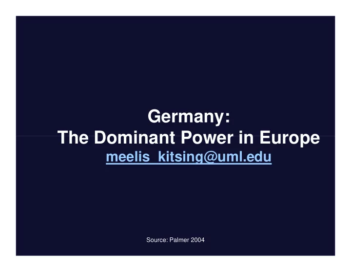 germany the dominant power in europe the dominant power