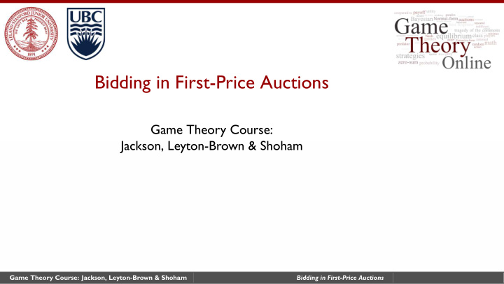 bidding in first price auctions