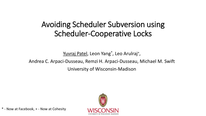 avoiding scheduler subversion usin ing scheduler