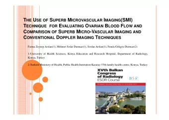 T HE U SE OF S UPERB M ICROVASCULAR I MAGING (SMI) T ECHNIQUE FOR E VALUATING O VARIAN B LOOD F LOW