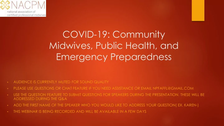covid 19 community
