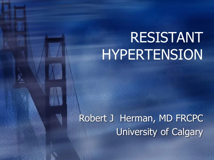 resistant hypertension