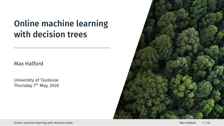 online machine learning with decision trees