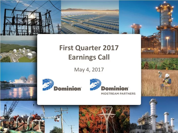 first quarter 2017
