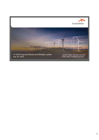 1  Disclaimer  Forward-Looking Statements  This document may contain forward-looking information