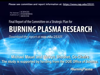 Outline  (Briefly) Committee and its process  Main message  (Briefly) Report structure and