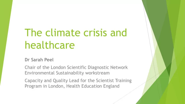 the climate crisis and