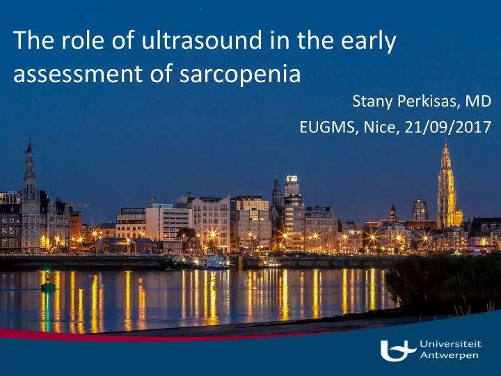 assessment of sarcopenia