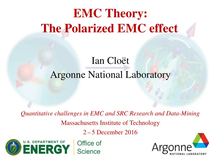 emc theory the polarized emc effect