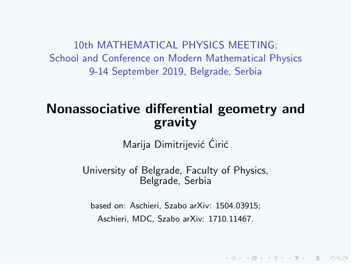 nonassociative differential geometry and gravity