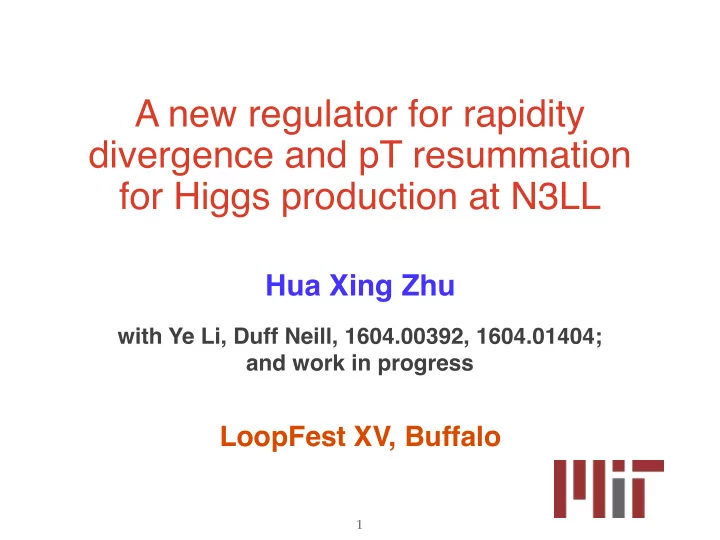 a new regulator for rapidity divergence and pt