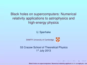 Black holes on supercomputers: Numerical  relativity applications to astrophysics and  high-energy