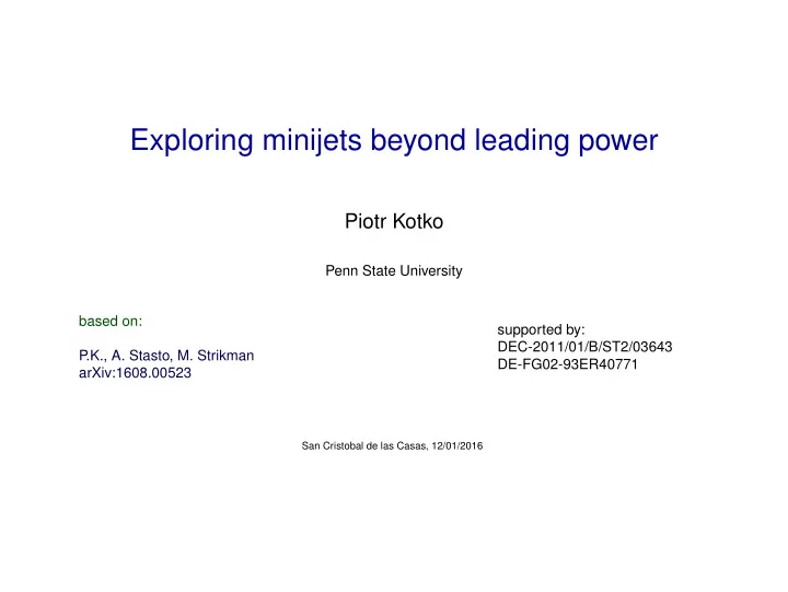 exploring minijets beyond leading power
