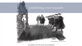 publishing your research Mischa Richter, The New Yorker  publishing your research  WHY? the