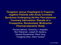ticagrelor versus clopidogrel in troponin negative