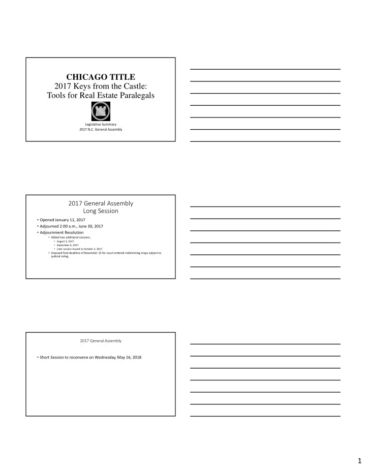 chicago title 2017 keys from the castle tools for real