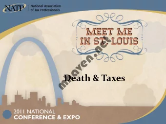 mhaven.net  Death &amp; Taxes Only two things are certain  mhaven.net Topics we will cover