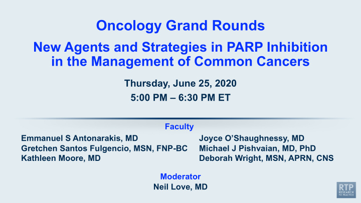 oncology grand rounds