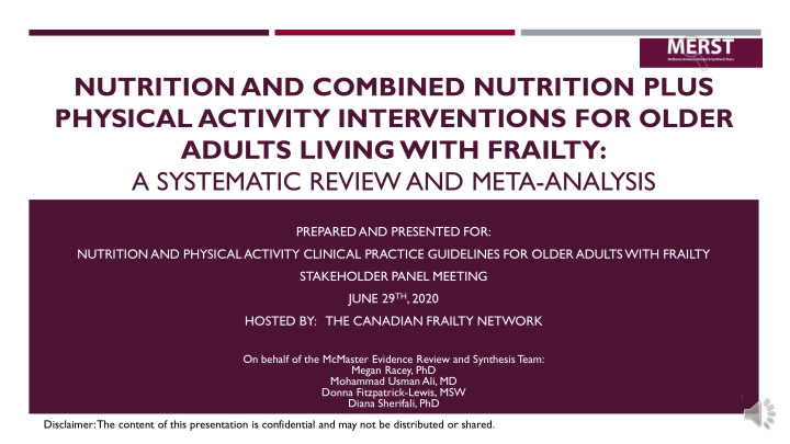 nutrition and combined nutrition plus physical activity