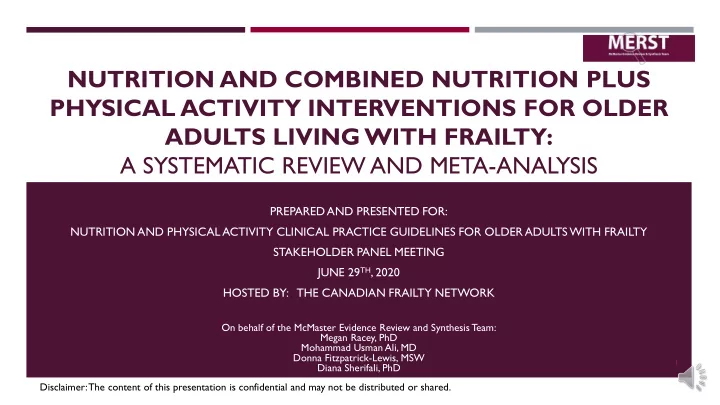 nutrition and combined nutrition plus physical activity