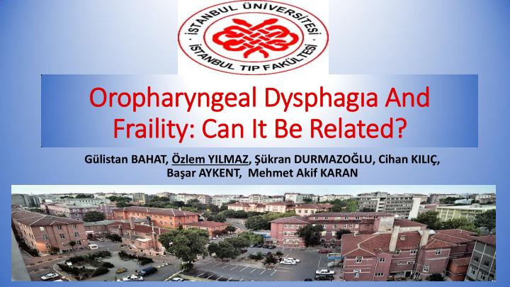 orophary ryngeal dysphag a and
