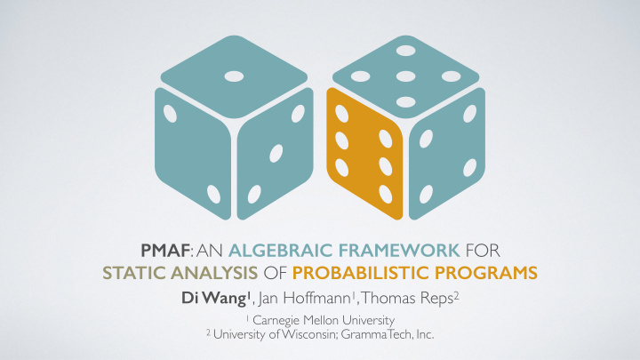 pmaf an algebraic framework for static analysis of