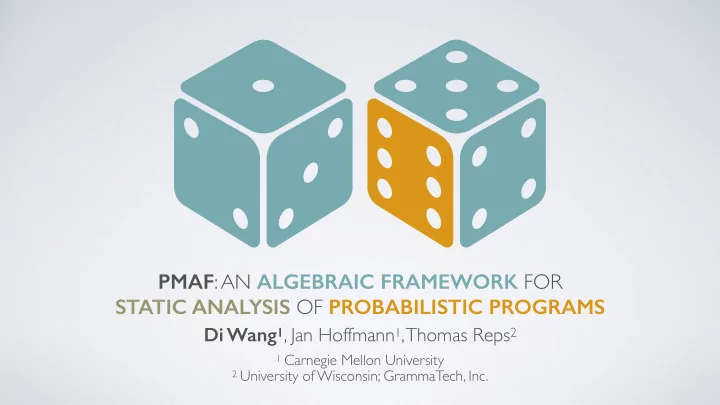 pmaf an algebraic framework for static analysis of
