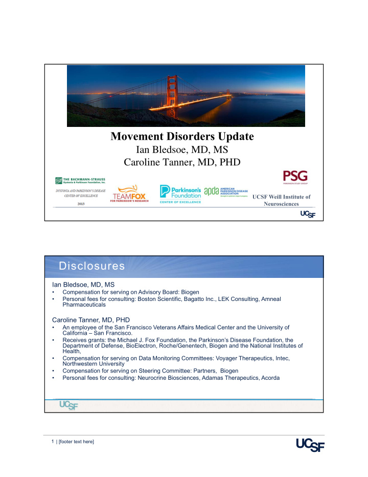 movement disorders update