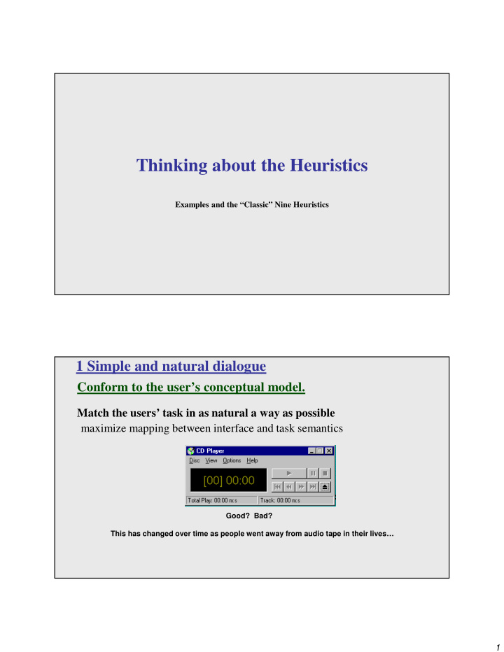 thinking about the heuristics