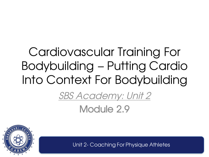 cardiovascular training for bodybuilding putting cardio