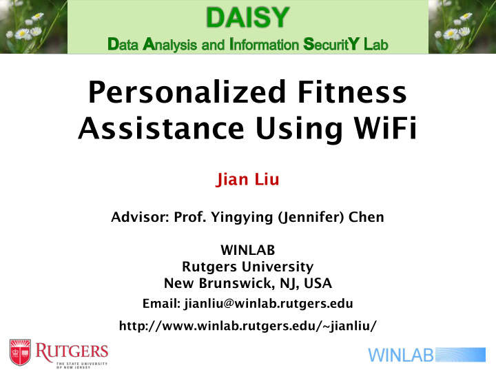personalized fitness assistance using wifi