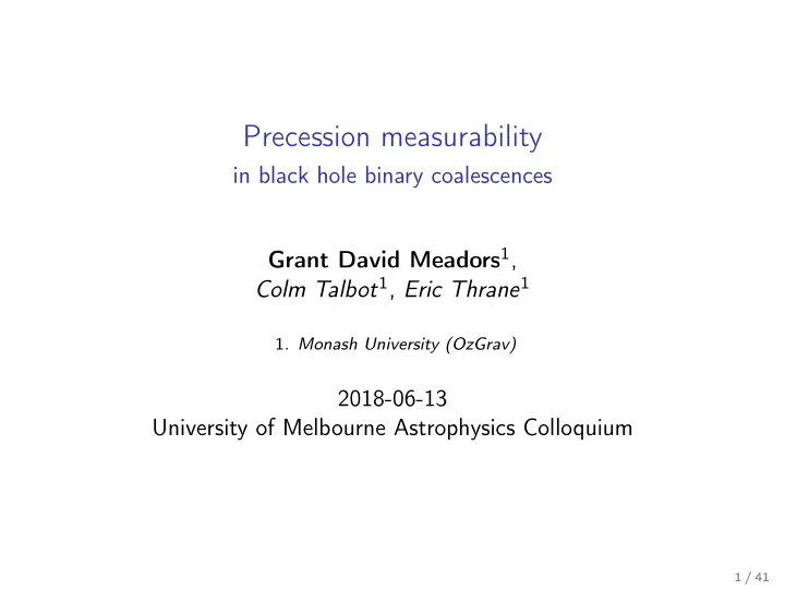 precession measurability