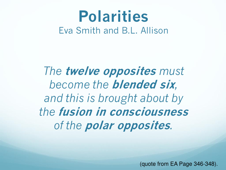 polarities