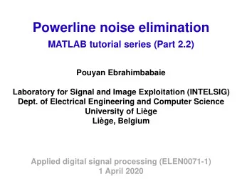 Powerline noise elimination  MATLAB tutorial series (Part 2.2)  Pouyan Ebrahimbabaie  Laboratory