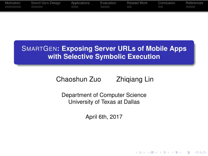 s mart g en exposing server urls of mobile apps with