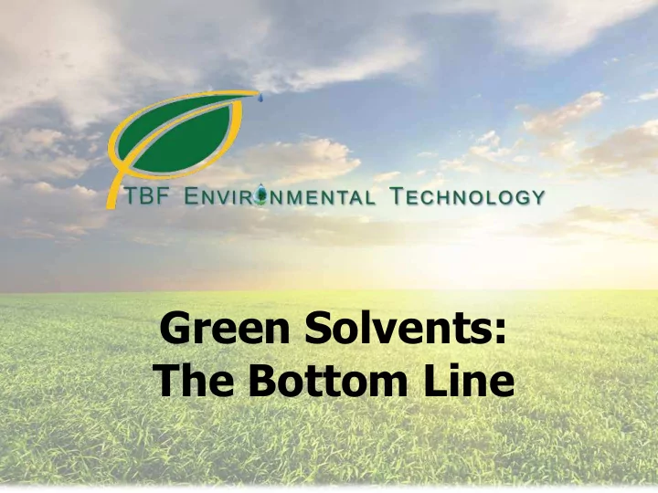 green solvents