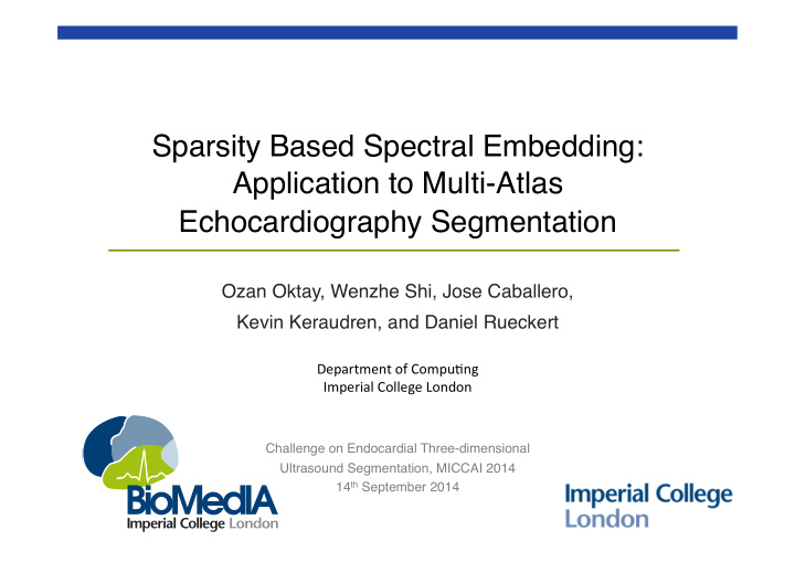 sparsity based spectral embedding application to multi