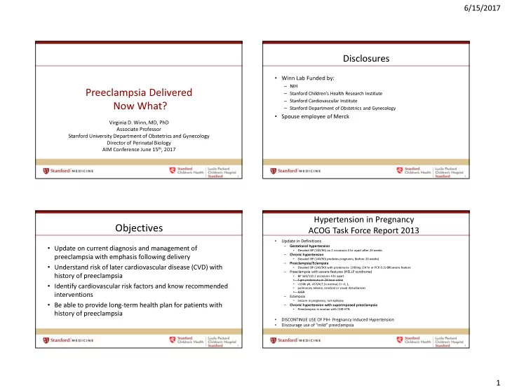 preeclampsia delivered