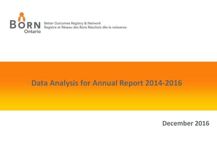 data analysis for annual report 2014 2016