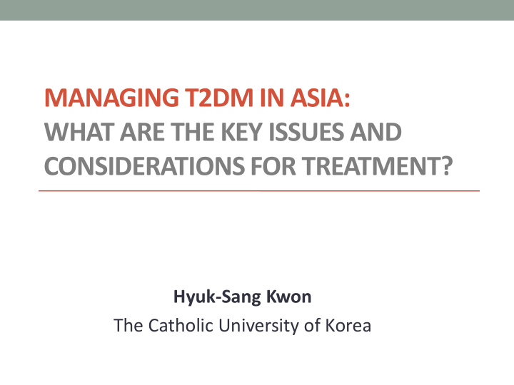 managing t2dm in asia