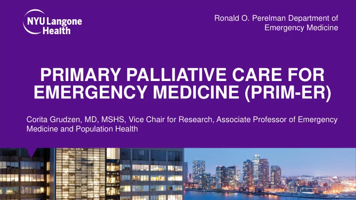 emergency medicine prim er