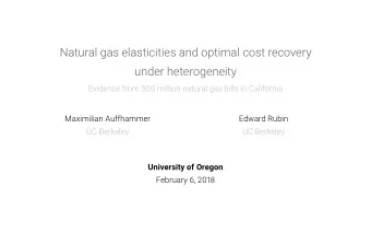 Natural gas elasticities and optimal cost recovery  under heterogeneity  Evidence from 300 million