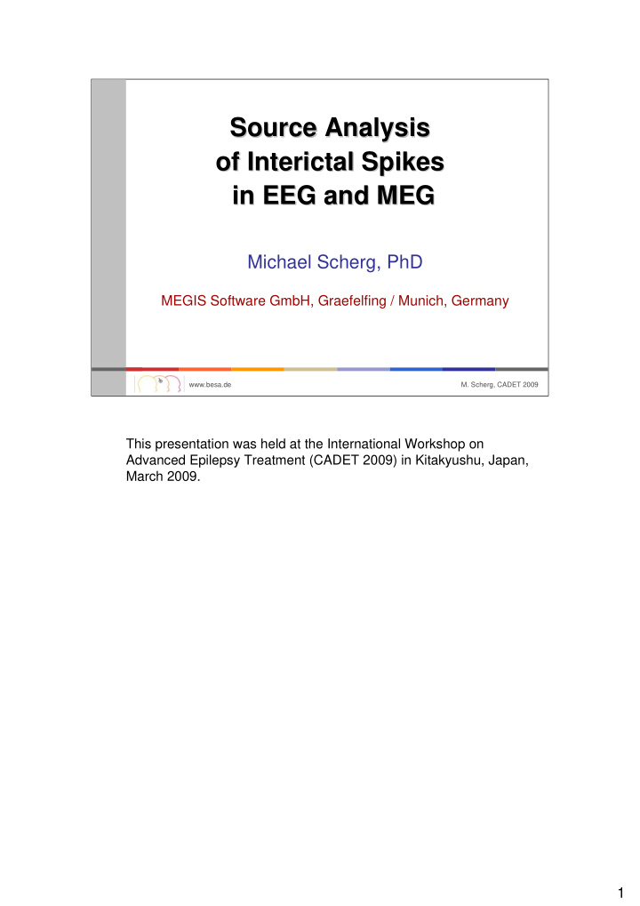 source analysis source analysis of interictal spikes of