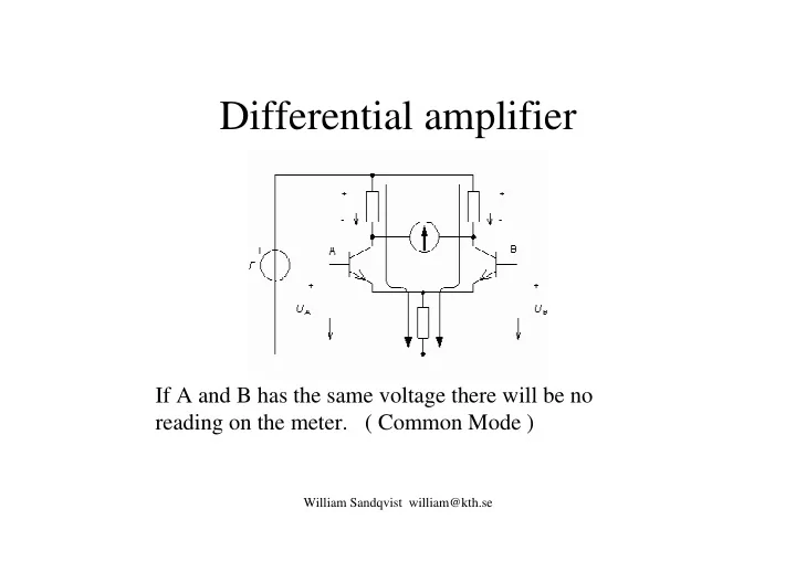 differential amplifier